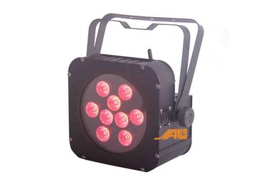 9pcs Rgbwa UV 6 σε 1 DMX σιδήρου επίπεδο σχέδιο περίπτωσης μικρής ακτινοβολίας ισοτιμίας ελαφρύ