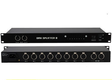 Μαύρος 8 ελαφρύς ελεγκτής τρόπων Dmx512 για τους επαγγελματικούς φωτισμούς 90v-240v