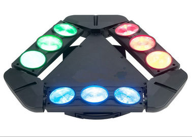 Ακτίνα αραχνών DMX512 100w που κινεί τον επικεφαλής φωτισμό 9 εναλλασσόμενο ρεύμα φω'των κεφαλιών 110-240V 50-60HZ