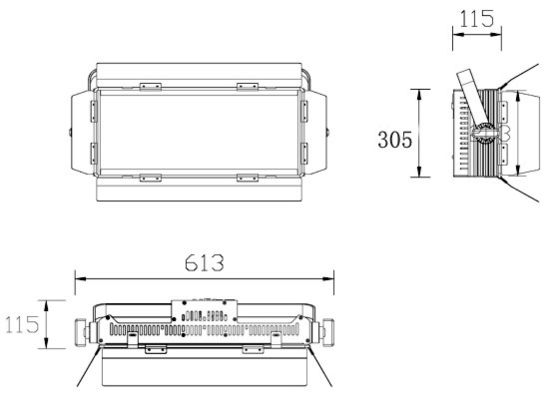 200W 3200k 5600k δίχρωμο LED sky panel Φως πλήρωσης για θέατρο συνεδριάσεων