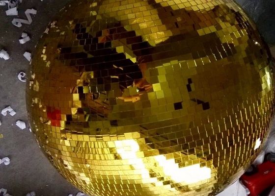 Στάδιο Disco σφαιρών καθρεφτών 120CM το χρυσό ανάβει την περιστρεφόμενη σφαίρα