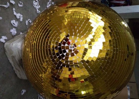 Στάδιο Disco σφαιρών καθρεφτών 120CM το χρυσό ανάβει την περιστρεφόμενη σφαίρα