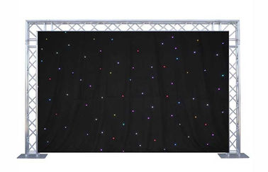 Έξοχα φωτεινά RGB 6 X 4m κουρτίνα αστεριών των οδηγήσεων, ύφασμα κουρτινών σκηνικού για το σκηνικό υπόβαθρο