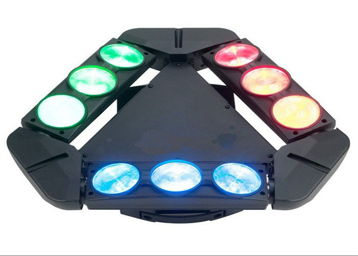 Ακτίνα αραχνών DMX512 100w που κινεί τον επικεφαλής φωτισμό 9 εναλλασσόμενο ρεύμα φω'των κεφαλιών 110-240V 50-60HZ